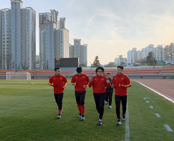 U23 Việt Nam tập buổi đầu tiên ở Hàn Quốc-1