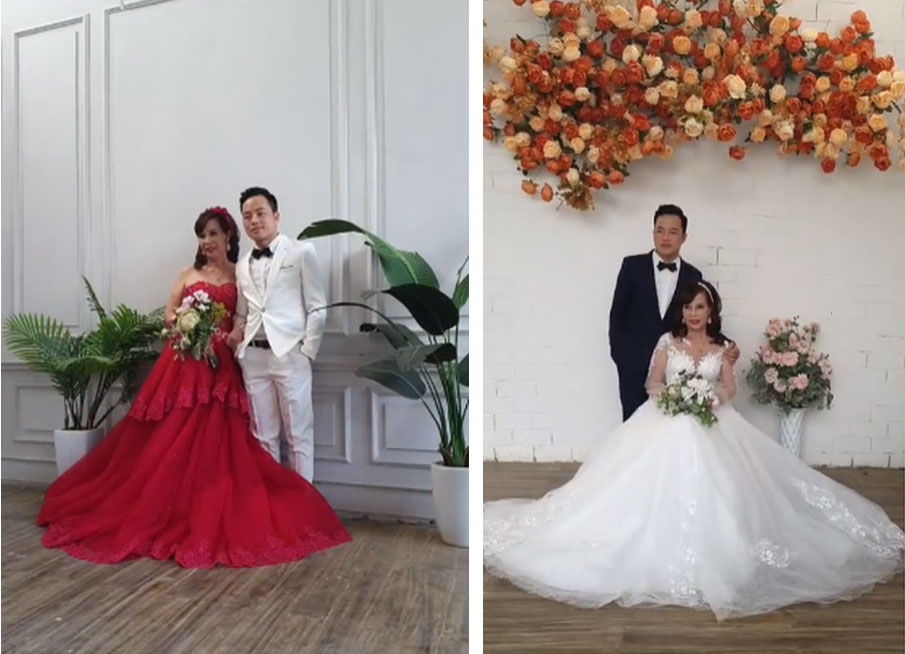 Sau khi tân trang nhan sắc, cô dâu 62 tuổi cùng chồng đi chụp lại ảnh cưới để... hâm nóng tình cảm-4