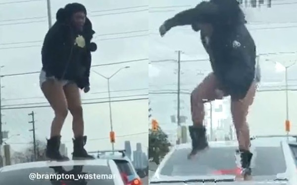 Phát hiện bạn trai cắm sừng, cô gái tự lột quần, nhảy lên ô tô giẫm đạp kinh hoàng-2