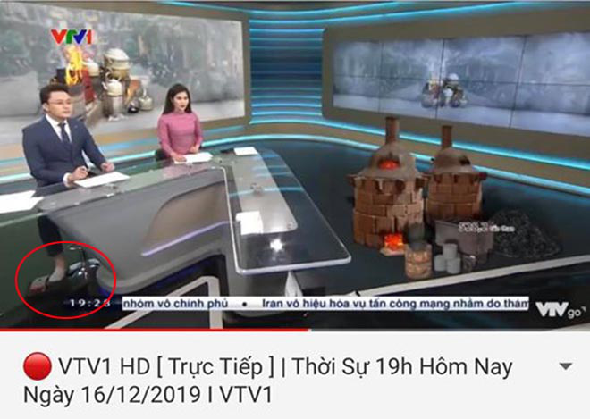 BTV Thời sự 19h của VTV liên tục để lộ khoảnh khắc nhạy cảm khi đang dẫn trực tiếp-1