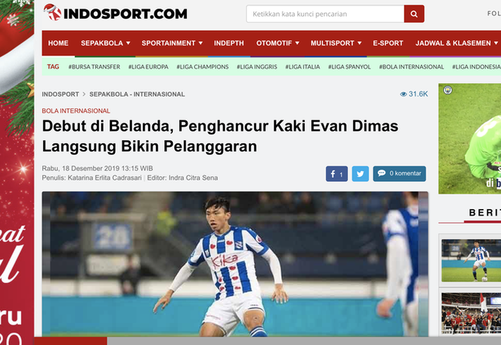 Báo Indonesia mỉa mai Văn Hậu: Cầu thủ đốn Evan Dimas ra mắt 4 phút, nhận 1 thẻ vàng-2