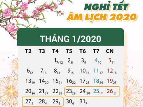 Lịch nghỉ Tết nguyên đán 2020 của học sinh nhiều tỉnh thành-3