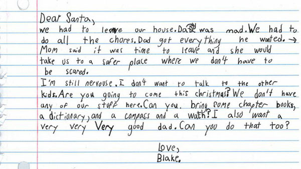 Rơi nước mắt bức thư của bé trai 7 tuổi gửi ông già Noel xin một người cha tốt-1