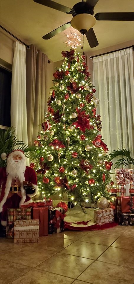 Không gian nhà lung linh, ngập tràn ánh đèn của các sao Việt tại Mỹ vào dịp Noel 2019-28