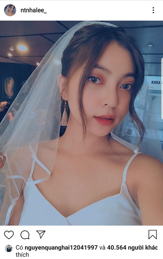 Giữa ồn ào tình cảm, Quang Hải đăng trạng thái buồn, Nhật Lê mặc áo cưới-2