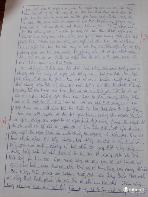 Rơi nước mắt với bài văn tả thần tượng bác bảo vệ của học sinh lớp 7-2