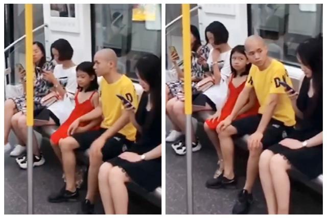 Bố nhìn trộm người phụ nữ xinh đẹp trên tàu điện ngầm, con gái nhỏ đã có hành động xử đẹp khiến ông hú hồn-1
