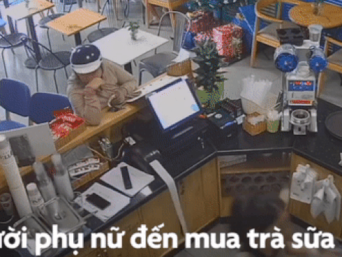 Vờ mua trà sữa rồi trộm điện thoại trong 2 giây