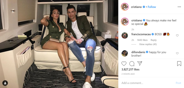 Bỏ ngoài tai tin đồn nhắn tin với gái lạ, Ronaldo khiến các fan tan chảy bằng câu nói ngọt ngào dành cho cô người yêu nóng bỏng-1