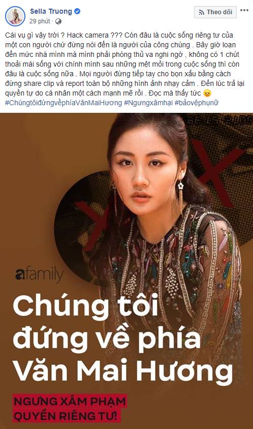 Hàng loạt sao Việt đã có động thái này trước việc ca sĩ Văn Mai Hương bị tung clip riêng tư-4