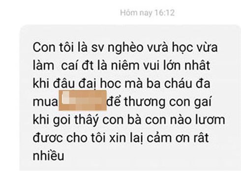 Cay mắt dòng tin nhắn người mẹ gửi kẻ trộm điện thoại:
