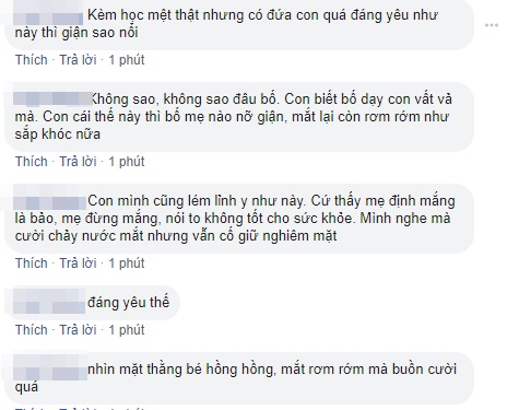 Thấy bố nổi nóng khi kèm mình học, cậu bé lém lỉnh có hành động dỗ ngược lại bố siêu đáng yêu, thế này thì ai mà nỡ giận-1