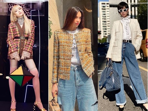 Thanh Hằng, Thiều Bảo Trâm và các mỹ nhân Việt cùng lăng-xê chất liệu vải tweed trong những ngày trở gió