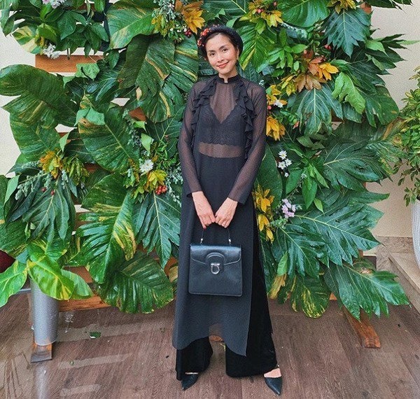 Mới khoe hình sexy, hôm sau đã diện áo dài, đáng tiếc Minh Hằng lại mắc lỗi nội y-4