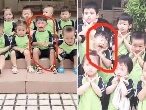 Khóc lóc thảm thương trong ngày đầu đi học, sau một năm cậu bé lại có biểu cảm ai cũng bất ngờ