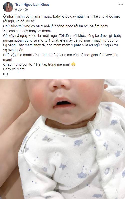Chồng vắng nhà, Lan Khuê mặc kệ con khóc la đến mệt thì tự nín liền bị góp ý thẳng thừng cách chăm bé-2