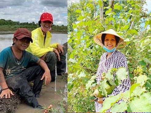 Đầu thập kỷ, H'Hen Niê vẫn trung thành đội nón lá, mặc đồ bộ đi làm rẫy