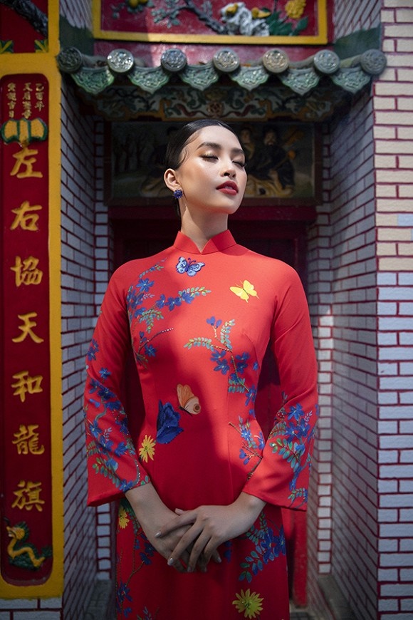 Chuẩn gương mặt đẹp nhất năm, Tiểu Vy lại tung bộ ảnh mới trong trang phục truyền thống-4