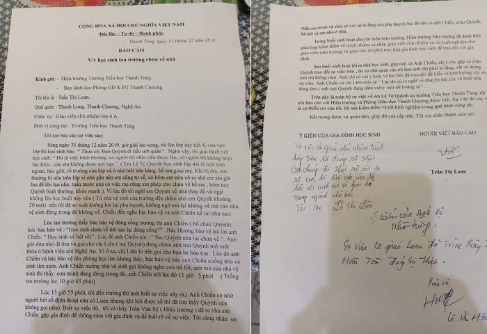 Giáo viên ở Nghệ An bỏ quên học sinh trong nhà vệ sinh, 2 tiếng sau gia đình đến đón mới ngỡ ngàng phát hiện sự việc-2