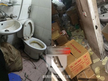 Đột kích cơ sở chế biến ô mai trong… nhà vệ sinh để tung ra thị trường bán dịp Tết