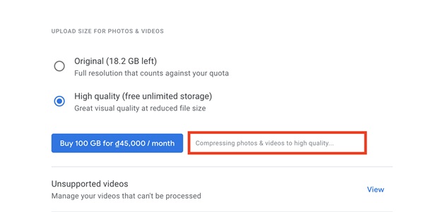 Cách nén ảnh và video trên Google Photos để tiết kiệm không gian lưu trữ-4