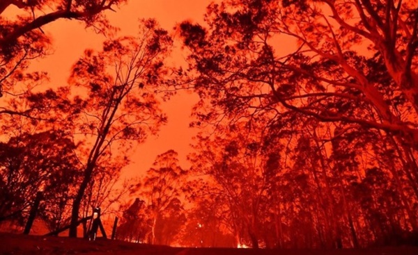 Mạng xã hội ngập ảnh bầu trời đỏ do cháy rừng ở Australia-5