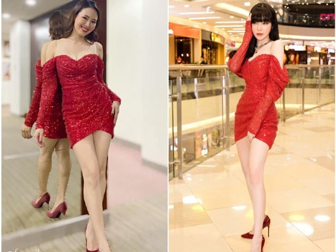Khó nhận ra Hồng Diễm khi lên đồ sexy đi 