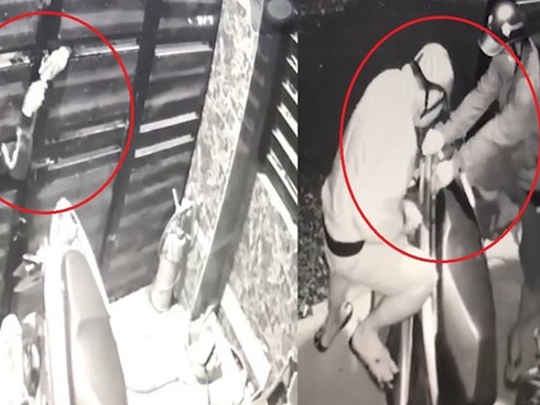 Kẻ gian phá 2 lớp khóa cửa vào nhà trộm xe SH ở Hà Nội-1