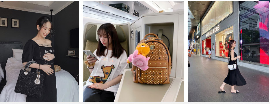 Mẹ bầu thường nghiện khoe bụng, con gái Minh Nhựa thì chỉ mê khoe túi hàng hiệu đắt đỏ-3