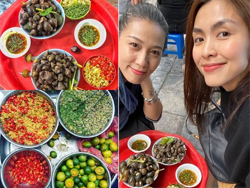 Tăng Thanh Hà mê ốc luộc vỉa hè Hà Nội
