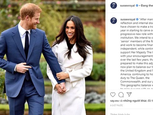 Cú sốc hoàng gia Anh: Vợ chồng Meghan Markle chính thức ra thông báo rút khỏi vai trò thành viên cao cấp, tự độc lập tài chính