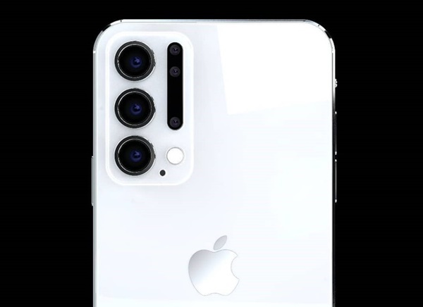 Thiết kế iPhone 12 Pro với 6 camera sau, Face ID đục lỗ-4