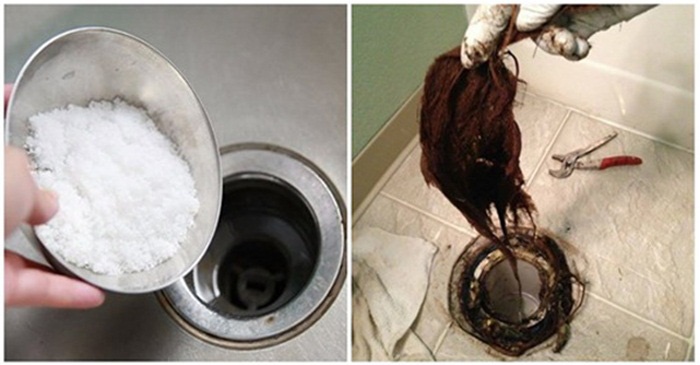 Cống nhà vệ sinh bị tắc do tóc và rác, chỉ 5 phút đã thông dễ dàng nhờ sử dụng nguyên liệu trong bếp nhà nào cũng có-1