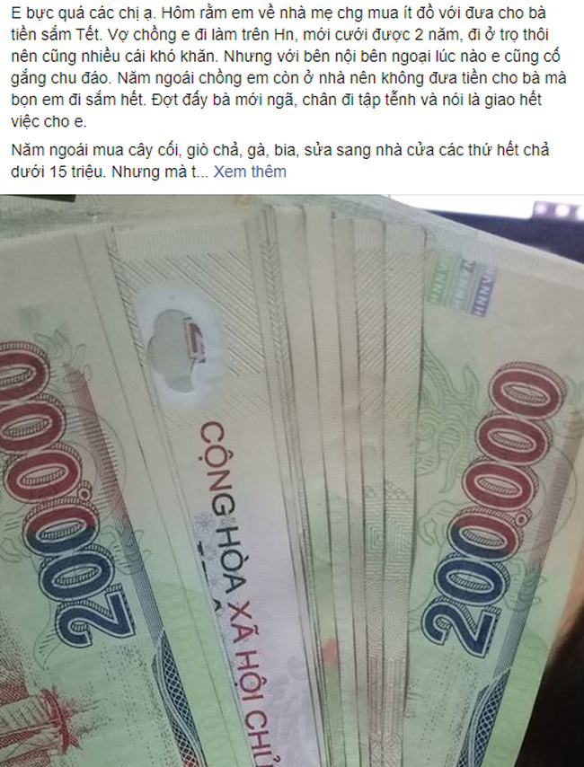 Dâu mới đưa mẹ chồng 10 triệu sắm Tết, bà không lấy nhưng sau lưng lại làm một việc lạ đời và câu hỏi muôn thuở khiến hội chị em đau đầu-1