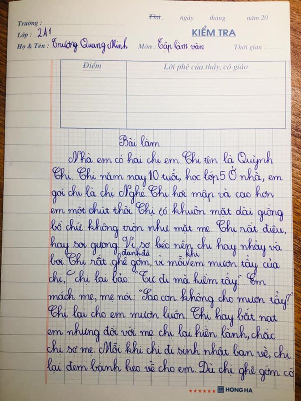 Kể tội chị gái đanh đá, không cho mượn tẩy nhưng cậu bé lớp 2 khiến ai nấy ngỡ ngàng vì màn đảo ngược tình thế ở phút chót-1