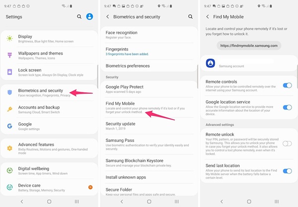 Phải làm gì trước và sau khi bị mất điện thoại Android, Samsung?-2