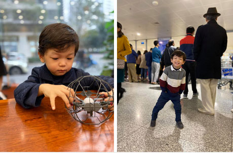 Vợ chồng Kỳ Hân đón con trai về Việt Nam ăn Tết, cu Tỏi gây choáng toàn tập với vẻ ngoài hoàn toàn khác lạ-3