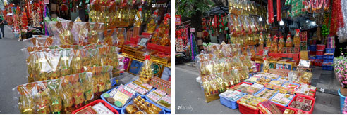 Hà Nội: Phố vàng mã nhộn nhịp người mua ngày ông Công ông Táo-2