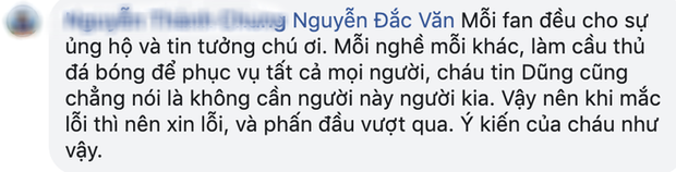 Người chú của Bùi Tiến Dũng phát biểu phản bác cư dân mạng: Rất mừng vì không thấy status của Dũng có lời xin lỗi, người hâm mộ đã cho Dũng được gì?-9