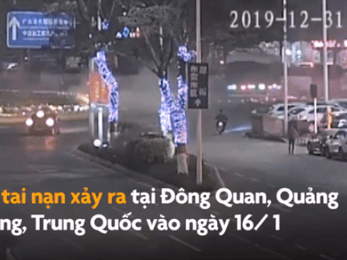 Ôtô vượt ẩu quẹt gãy gương chiếu hậu xe khác rồi bỏ chạy-1