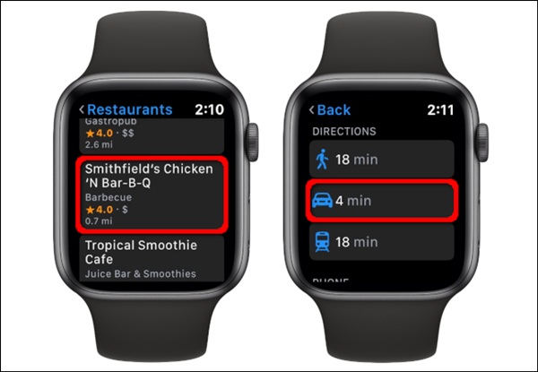 Cách xem bản đồ trên Apple Watch-7