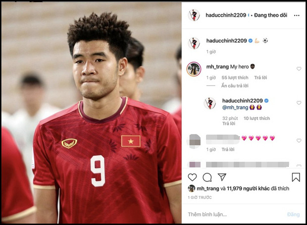 Hà Đức Chinh và bạn gái lọt top couple tình tứ trên MXH: Chàng thoải mái nói lời yêu, nàng hãnh diện gọi người hùng của em-2