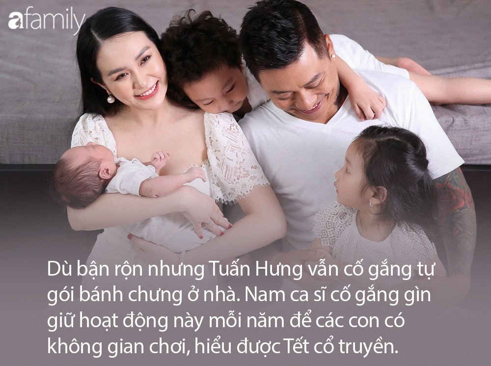 Bận trăm công nghìn việc Tuấn Hưng vẫn cùng gia đình gói bánh chưng, lý do mới đúng chuẩn ông bố quốc dân-1