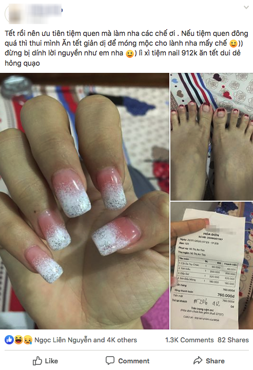 Đi làm nails cuối năm: Chi 912.000 VNĐ để nhận được bộ móng nhìn... như bị mốc-1