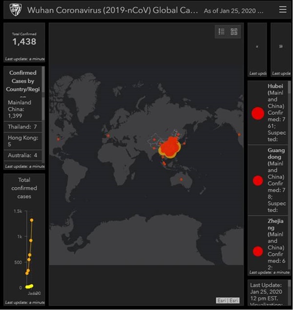 Giật mình trước sự lây lan virus corona trên bản đồ nhiệt: Ổ bệnh không còn là của riêng Trung Quốc nữa mà đã tiến triển trên toàn cầu-2