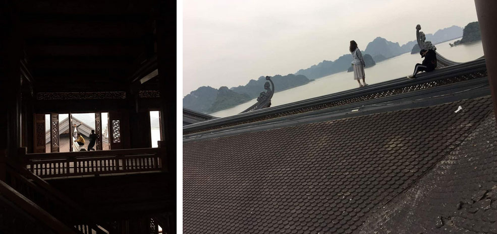 Nam thanh nữ tú trèo lên mái chùa lớn nhất Việt Nam để chụp ảnh: Những nụ cười xấu xí-2