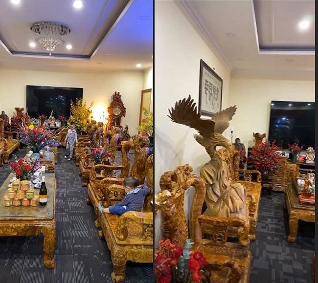 Choáng với nội thất vàng trong biệt thự của 2 người đẹp miền Tây lấy chồng đại gia-2