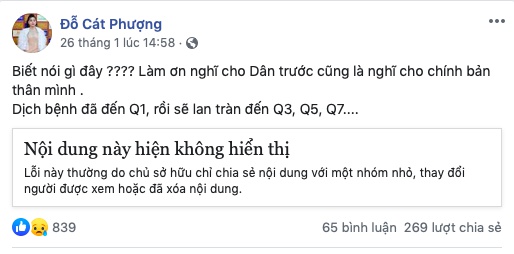 Bị chỉ trích đưa tin sai về virus Corona, Cát Phượng nói gì?-1