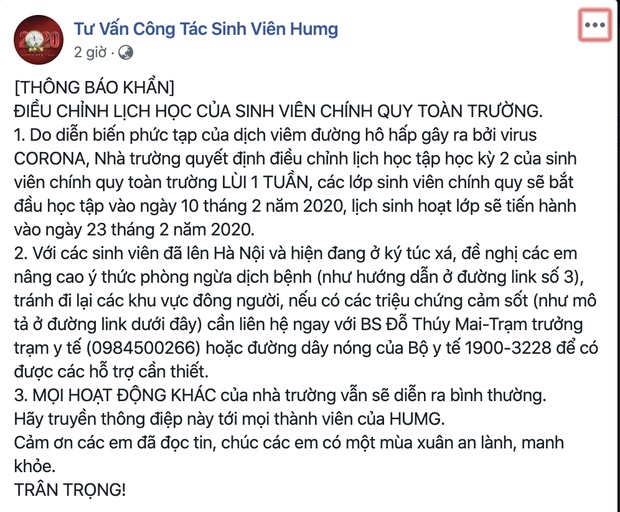 Sau Bách Khoa Hà Nội, có thêm 6 trường Đại học ra thông báo cho sinh viên nghỉ học tránh virus Corona-5