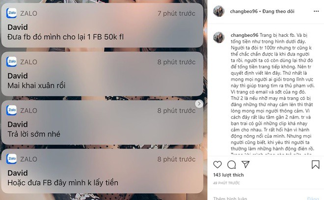 Bạn gái Trọng Đại bị hack Facebook, lo lộ clip nhạy cảm-1